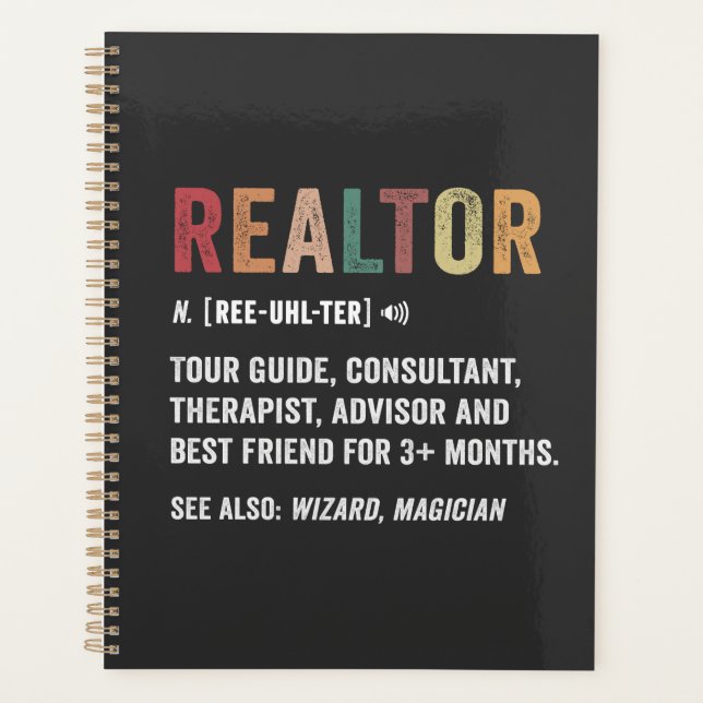 Realtor Real Estate Funny Quote Planner (Front)