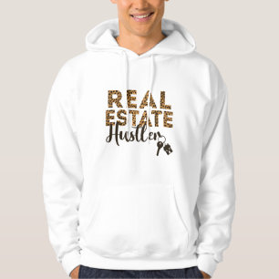 Realtor Real Estate Hustler Leopard Cheetah Hoodie
