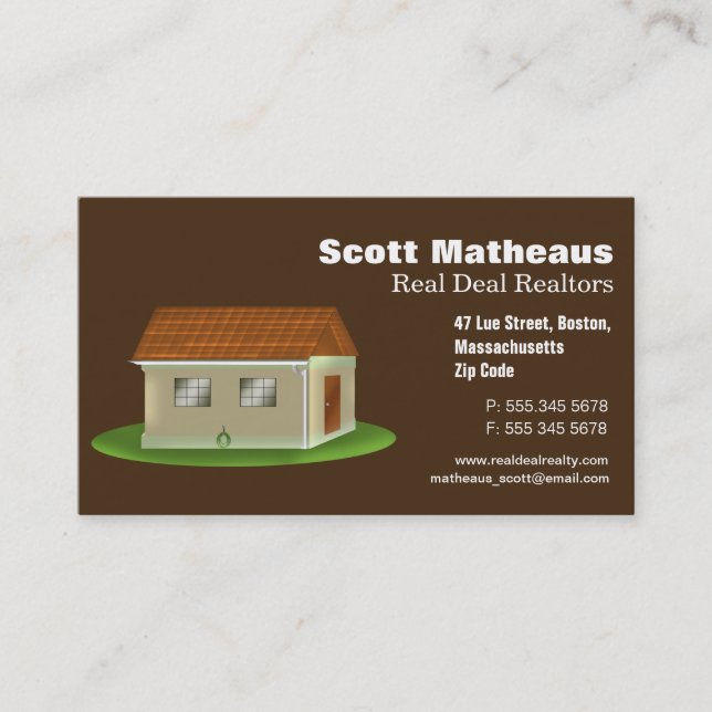 Realtor Realty Real Estate Agent Business Card (Front)