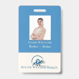 Realtor set your logo Real estate agents ID Badge
