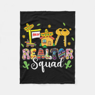 Realtor Squad Lets Fiesta Cinco De Mayo Mexican Re Fleece Blanket