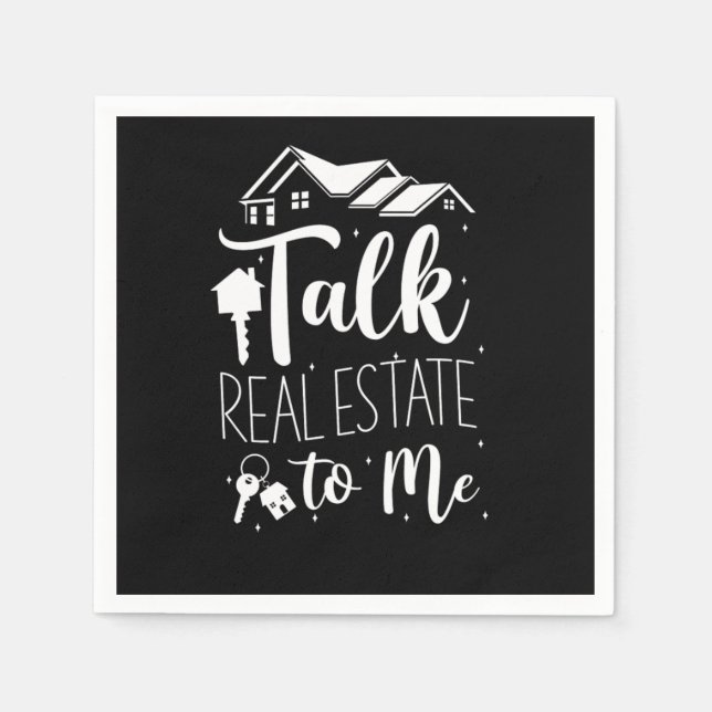 Realtor Talk Real Estate To Me Napkin (Front)