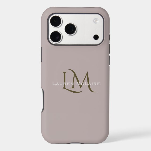 Realtor Taupe Monogram Minimalist (Back)
