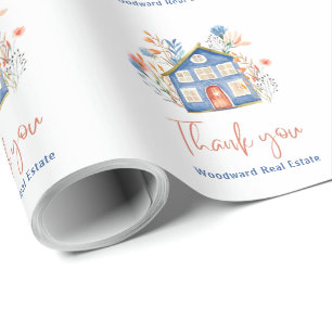Realtor Thank You Promotional Marketing Stylish Wrapping Paper