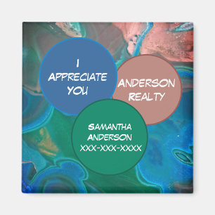 Realtor Thanks Blue Gemstone Realty Business Promo Magnet