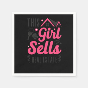 Realtor This Girl Sells Real Estate Napkin