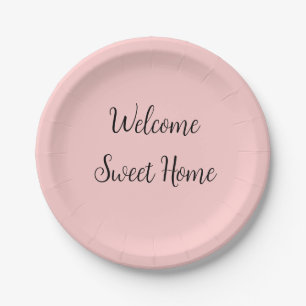 Realtor welcome home housewarming add your name te paper plate