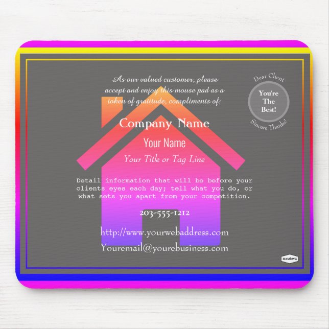 Realtors Promotional Mouse Pad - HAMbyWG (Front)