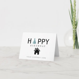 Realty Birthday Hat Happy Birthday Card