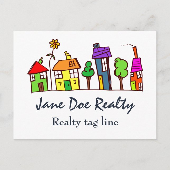 Realty Real Estate  House Homes Realtor Holiday Postcard (Front)