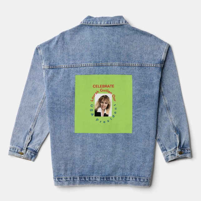 #REALUSAPRESIDENTLAURAHGUILLEN DENIM JACKET (Back)