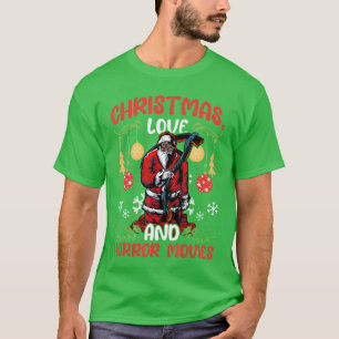 Reaper Cinema Creepy Santa Christmas Love Horror M T-Shirt