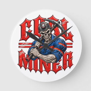 REAPER COAL MINER ROUND CLOCK