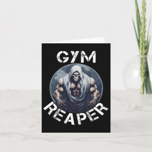Reaper Fitness Halloween Skeleton Workout Bodybuil Card