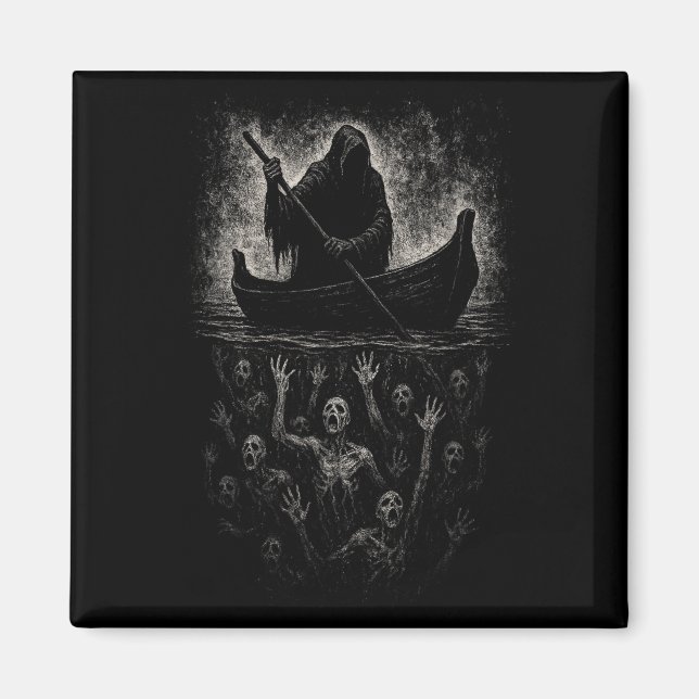 Reaper Horror Goth Charon Hades Underworld Mytholo Magnet (Front)