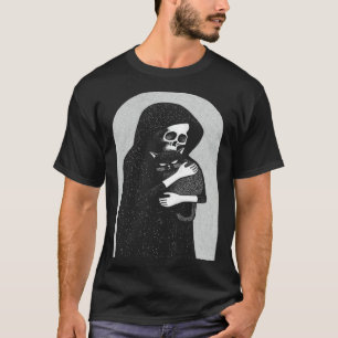 Reaper Of Death And His Black Cat Cuddle Punk Goth T-Shirt