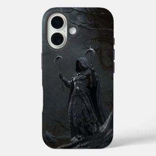 Reaper of the Shadows – Twin Blade Warrior iPhone 16 Case