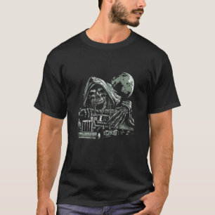 Reaper Skull Skeleton Truck Driver Trucker T-Shirt