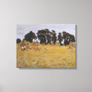 Reapers Resting in a Wheat Field Canvas Print