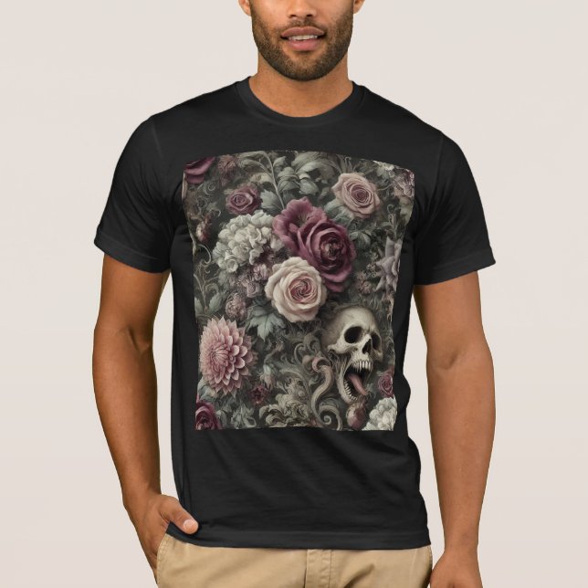 Reaping in the Roses – Gothic Wearable Art T-Shirt (Front)