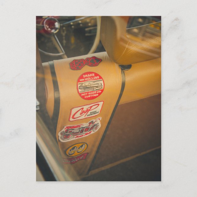 Rear seat stickers postcard (Front)
