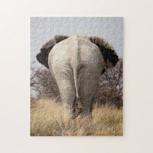 Rear view of elephant jigsaw puzzle