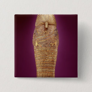 Rear view of one of the canopic coffins 15 cm square badge