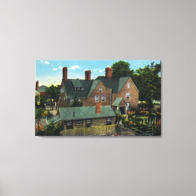 Rear View of the House of Seven Gables Canvas Print (Front)
