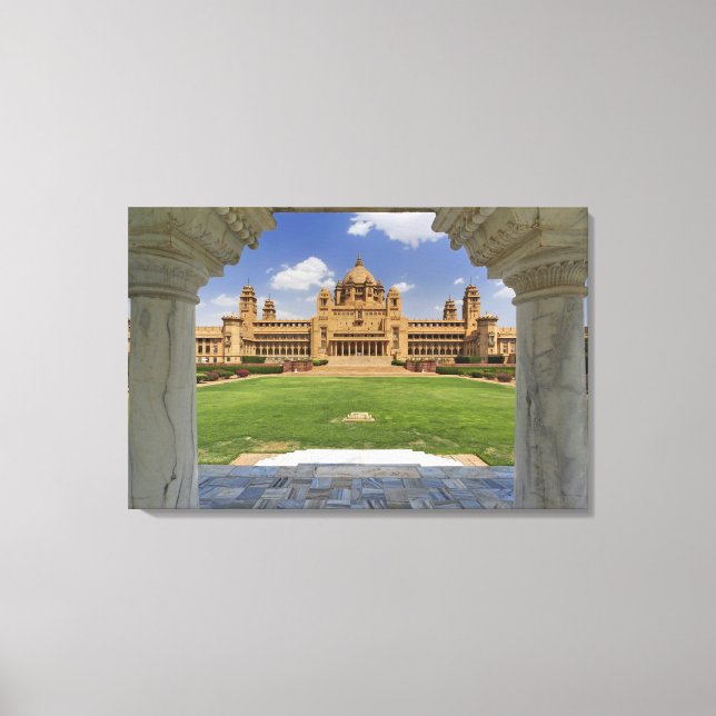 Rear view of Umaid Bhawan Palace hotel, Jodjpur, Canvas Print (Front)