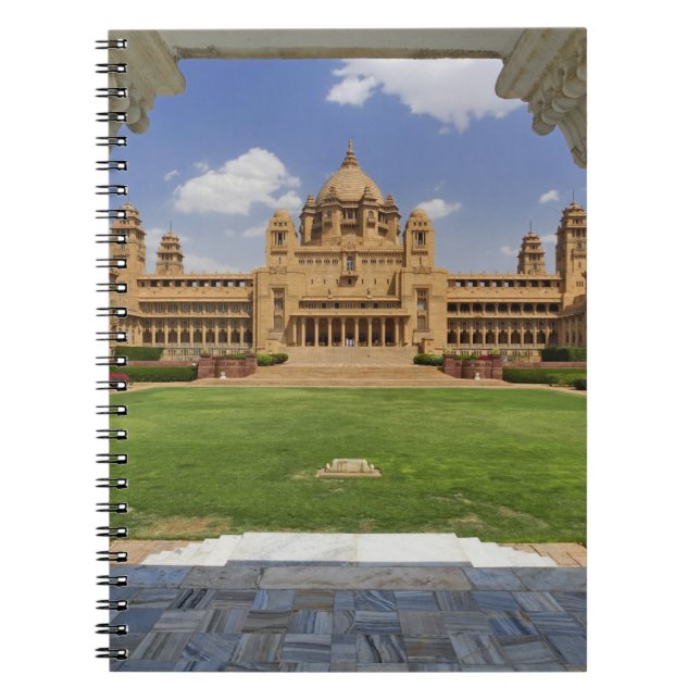 Rear view of Umaid Bhawan Palace hotel, Jodjpur, Spiral Notebook (Front)