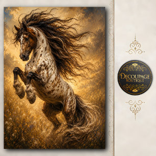 Rearing Appaloosa Horse Portrait Tissue Paper