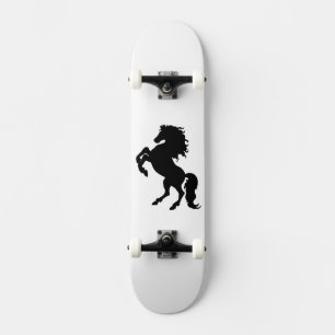 Rearing Black Stallion / Horse Skateboard