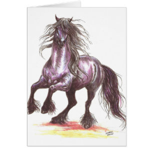 Rearing Friesian Horse