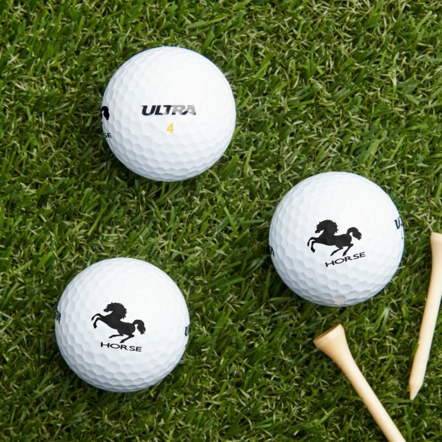 Rearing horse silhouette golf balls (Insitu Grass)