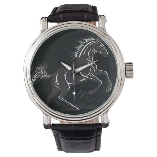 Rearing Horse Silhouette Watch (Front)
