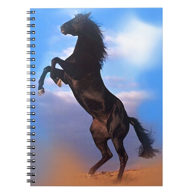 Rearing Horse Spiral Notebook (Front)