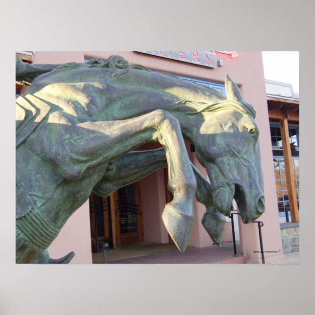 Rearing Horse Statue Poster (Front)