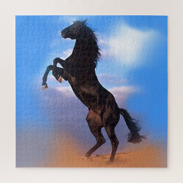 Rearing Horse - Wild Animals Art Jigsaw Puzzle (Vertical)
