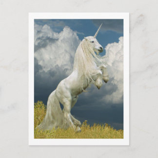 Rearing Unicorn Postcard