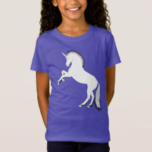 Rearing white unicorn