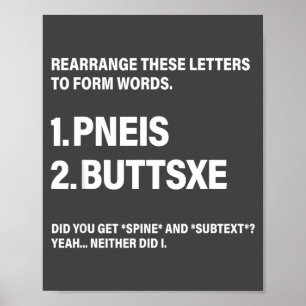 Rearrange These Letters To Form Words  Poster