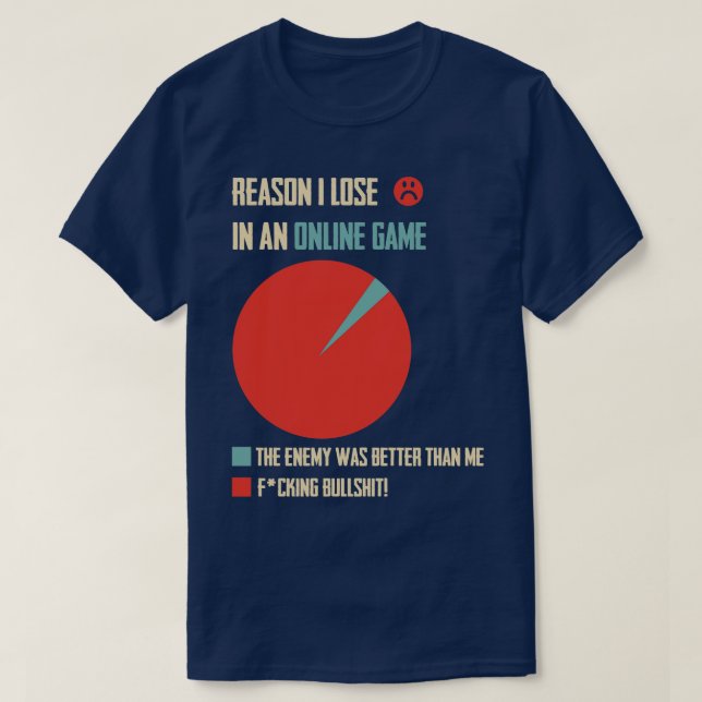 Reason I Lose In An Online Game Gaming MMORPG Onli T-Shirt (Design Front)