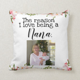 reason i love being a nana personalised cushion