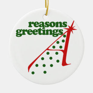 Reasons Greetings Ceramic Tree Decoration