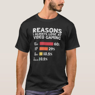 Reasons I Always Lose at Video Gaming Funny Video T-Shirt
