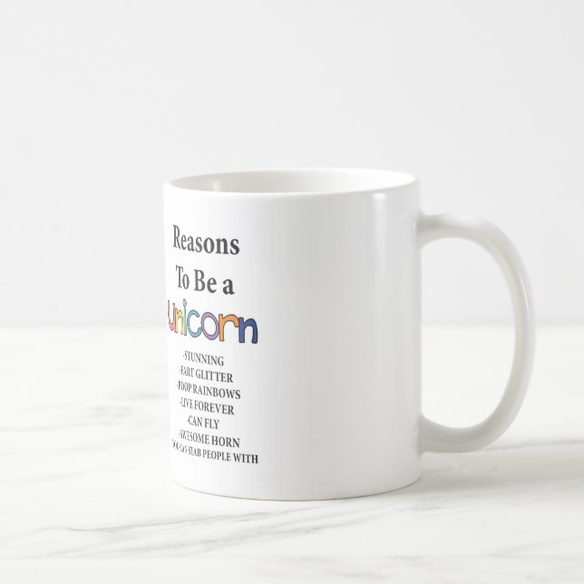 Reasons to be a unicorn mug (Right)