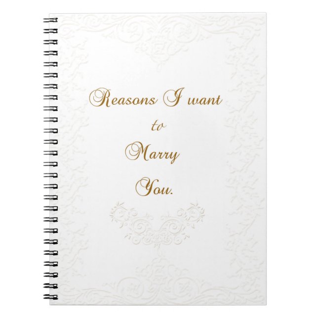 Reasons to Marry You Journal (Front)
