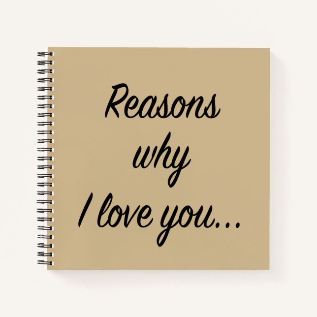 Reasons Why I Love You Notebook (Front)