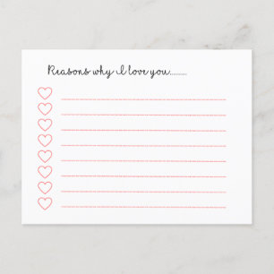 Reasons why I love you............... Postcard