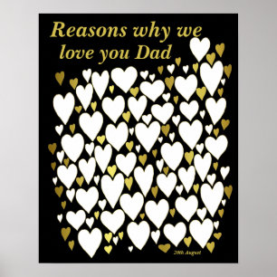 Reasons Why We Love You Dad Father's Day Gift Poster
